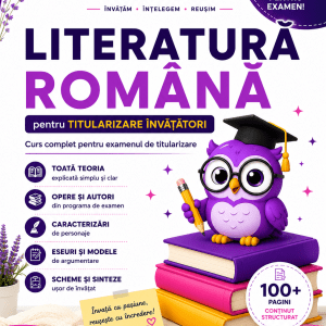 Literatură Română pentru Titularizare Învățători PDF – Curs complet