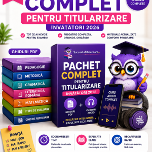Pachet Complet PDF + Audio pentru Titularizare Învățători