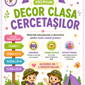 Pachet Decor Clasă Premium– Clasa Cercetașilor | Clasa Pregătitoare, Clasa I, Clasa a II-a, Clasa a III-a și Clasa a IV-a